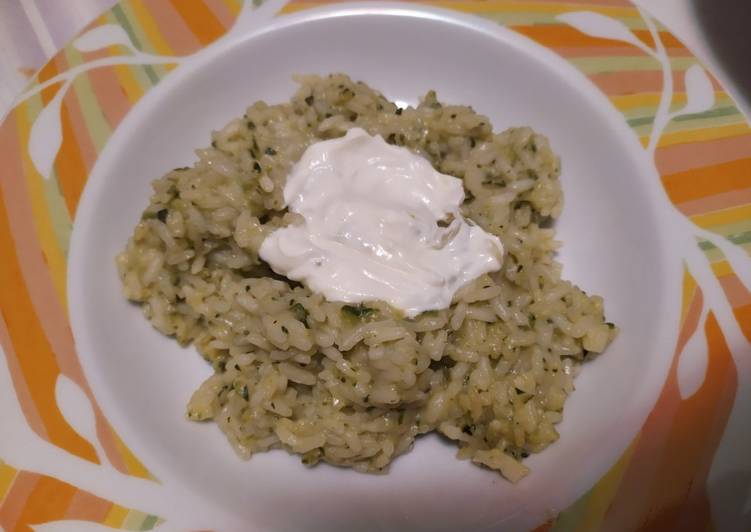 Risotto con crema di zucchine e Philadelphia