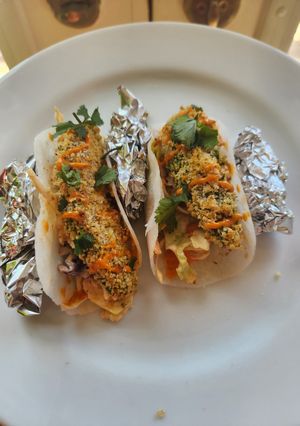 A picture of Avocado Tacos in a Jicama Wrap.