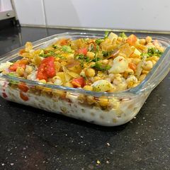 A picture of Aloo chana chaat.