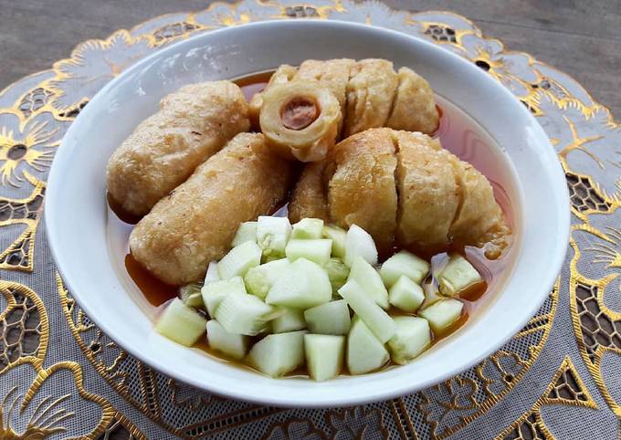 Langkah Mudah untuk Menyiapkan Pempek Dos Kapal Selam &amp; Lenjer isi Sosis, Sempurna