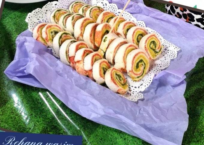 Colorful pinwheel sandwiches