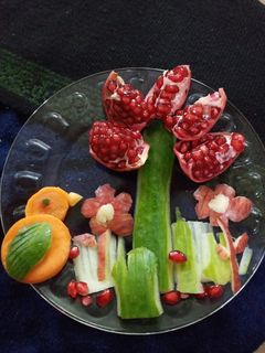 عکسی از دستور تزیین بشقاب میوه کودک