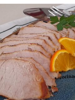 Una foto de Lomo de cerdo a la naranja -en olla rápida-