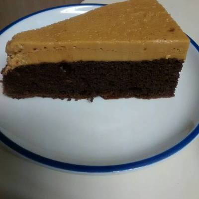 Delicioso Chocoflan con cajeta