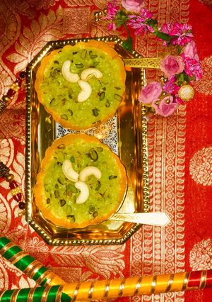 A picture of Lauki ka halwa.
