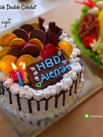 Langkah Mudah untuk Membikin Resep  #Cake ultah double cokelat yang Enak Banget, Lezat