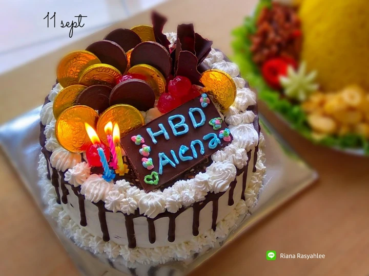 Langkah Mudah untuk Membikin Resep  #Cake ultah double cokelat yang Enak Banget, Lezat