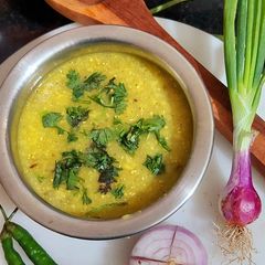 A picture of Traditional Rajasthani Bajra Moong Khichdi.