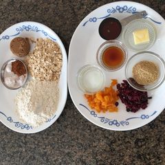 A picture of Cinnamon-maple oat biscotti with yogurt dip.