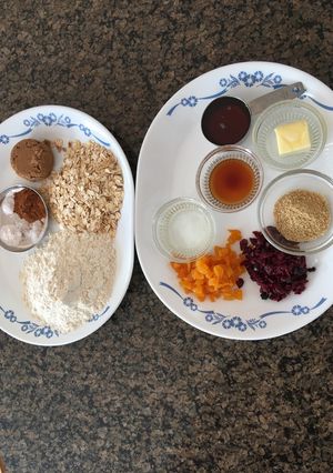 A picture of Cinnamon-maple oat biscotti with yogurt dip.