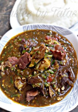 A picture of Okra soup.