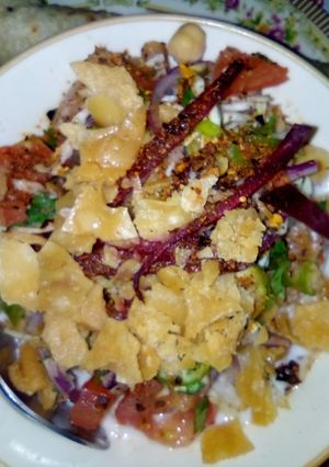 A picture of Chat pati delicious chana chat.