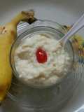 Banana semolina halwa
