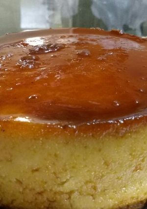 A picture of Caramel custard pudding.