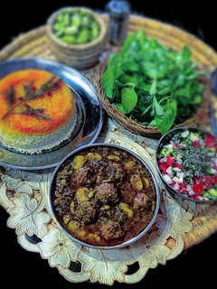 عکسی از دستور خورشت شوید باقالی با گوشت چرخ کرده