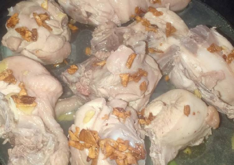 Cara Gampang Membuat Ayam kukus bawang putih, Menggugah Selera