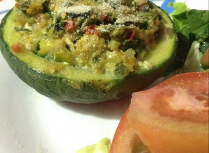 Una foto de Zapallitos rellenos de acelga