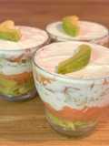 Verrine de fromage frais, saumon fumé et avocat