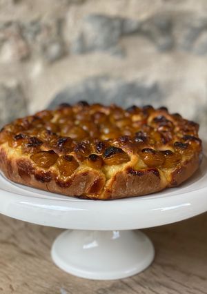 Une photo de Tarte briochée aux mirabelles