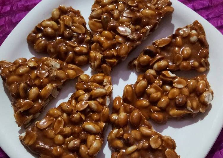 Easiest Way to Prepare Ultimate Jaggery peanut chikki