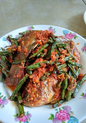 Foto resep Kacang panjang tumis ikan balado