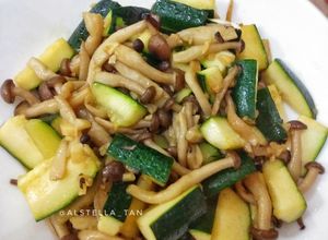 Foto resep Tumis Zukini dengan Jamur Shimeji