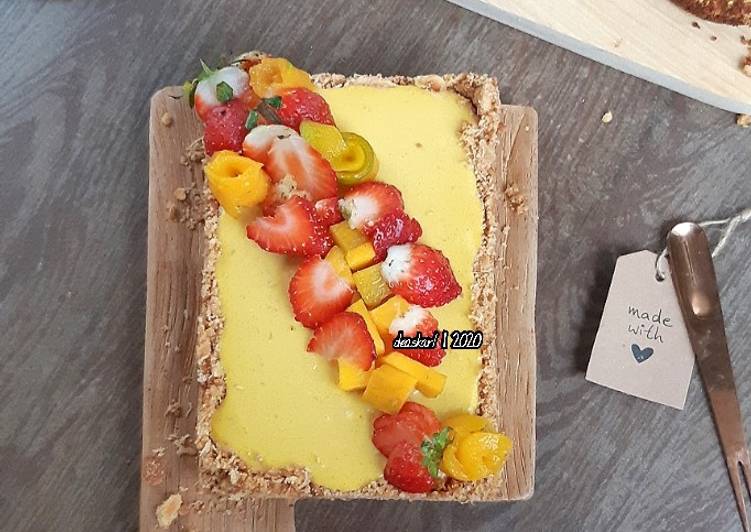 Langkah Mudah untuk Menyiapkan Mango Mousse Tart (Dengan Agar) yang Lezat Sekali