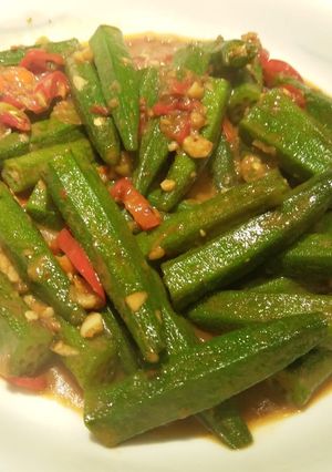 Foto resep Tumis okra bumbu blacan..🌶🌶🌶