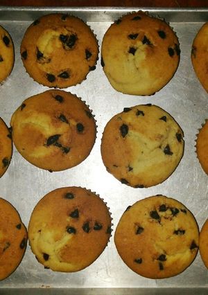 A picture of Chocolate chip muffins.