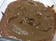 Uma foto de mousse vegan
