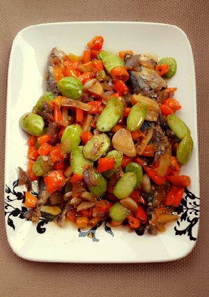 Foto resep Sambel gledek ikan peda asin pete