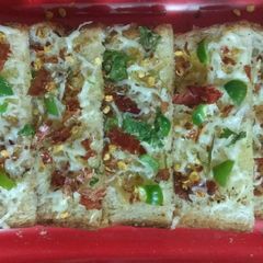 A picture of #festivesavouries Garlic - Cheese Bread.