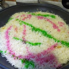 3 color sweet rice A picture of 3 color sweet rice.