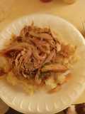 Chicken fajitas with mashed potatoes