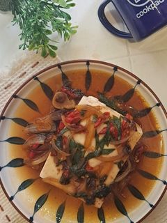 Foto resep Steam silken tofu (tim tahu sutera)