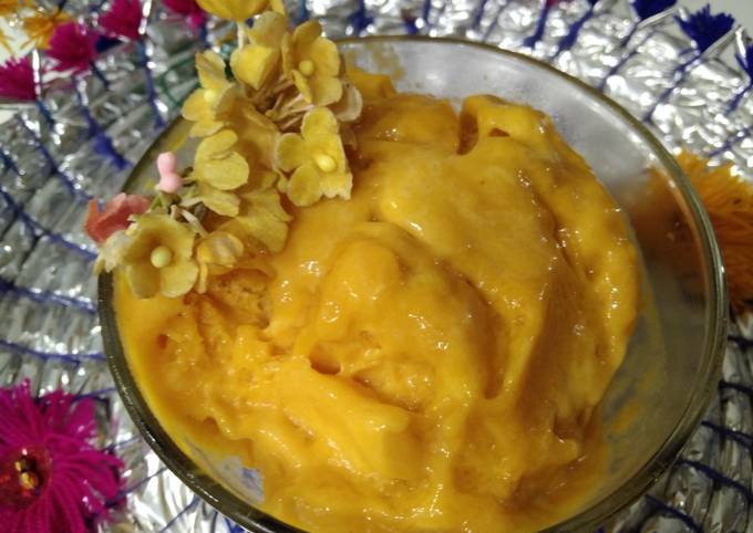 Simple Way to Make Delicious Mango Ice cream