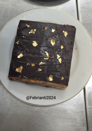 Foto resep (1) Opera Cake (sponge cake, ganache cream, butter cream)