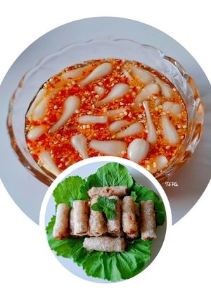 Hình của món Nước Mắm Kiệu chua ngọt.