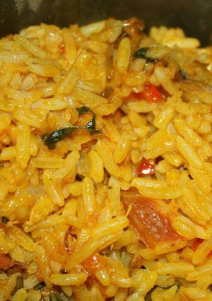 A picture of Palm Oil Rice.