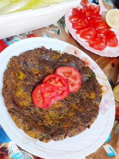 عکسی از دستور کوکو سبزیجات با پنیر پیتزا