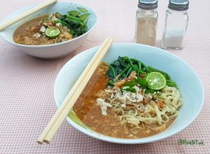Foto resep Lomie Bandung (Kangkung Ayam Ebi)