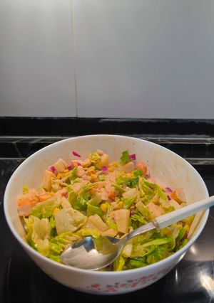 Una foto de Cóctel de gambas (con salsa rosa)