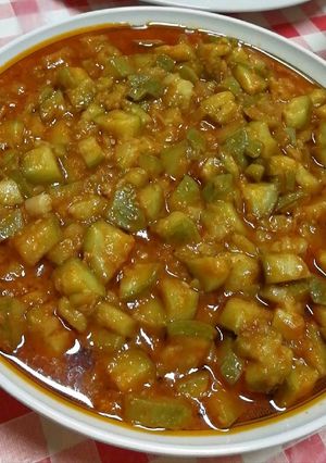 صورة لوصفة مفركة كوسا بصلصة الطماطم