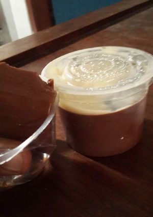 Foto resep Puding coklat creamy with vla home made
