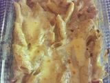 Fideos pasta gratinada con atún