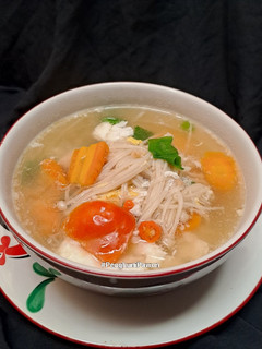 Foto resep Sup Jamur Enoki & Telur