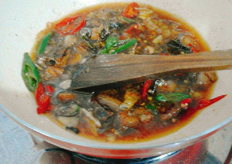 Resep Ikan telang (ikan asin tenggiri) masak asam pedas yang Bikin Ngiler