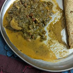 A picture of Alvathi Colocasia leaves curry.