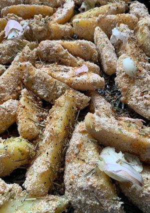 Una foto de Papas rebozadas al horno