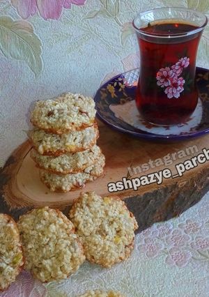 عکسی از دستور کوکی کنجدی وانیلی 🌸